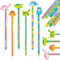 Dianelhall 12 Stück Dinosaurier Bleistifte mit Gummis HB Bleistifte Radiergummi Set für Junge Mädchen Geburtstag Weihnachten Party Mitgebsel Schule Belohnung Geschenk, 19 x 0,72 cm