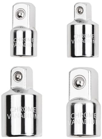BZKSER Set di Adattatori Adattatore - 4Pcs 1/2 3/8 1/4,Set di adattatori per bussole da 1/4 a 3/8,da 3/8 a 1/4,da 3/8 a 1/2,da 1/2 a 3/8,Adattatori portainserti per Bussola a cricchetto