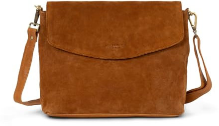 HOLZRICHTER Berlin Umhängetasche No 1-3 (L) karamell - Elegante Handtasche & Schultertasche handgefertigt aus Premium-Leder