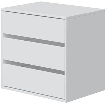 möbelando Schubkasteneinsatz >Arc< in Weiß - 60x57x44 (BxHxT)