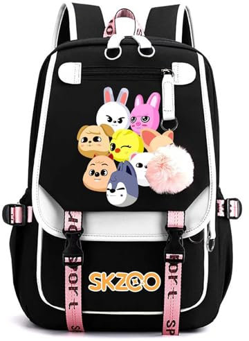 Flyself Unisex Kpop Schulrucksack Mädchen Teenager Rucksack Schultasche Jungen Wasserdicht Schulranzen Rucksack Daypacks für Mädchen Jungen School Bag