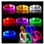 Mstnoixgc 7 Stück Leuchtendes Partyarmband,LED Leuchtarmbänder, Leuchtarmbänder für Kinder,Led Light Up Bracelets,für Geburtstagsparty Geschenke