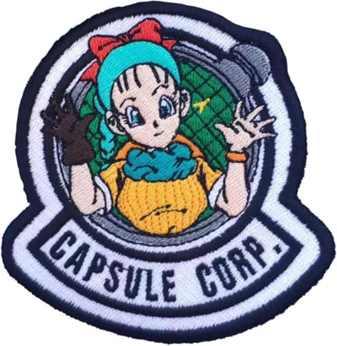 VALKYNEA Écusson brodé complet 100 % inspiré des fans d'animaux/Bulma Capsul Corp/Patch EMBROIDERY (Hook & Loop)
