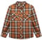 SwissWell Chemise Enfant à Carreaux Manche Longue Garçon en Flanelle Boutonnée T-Shirt Classics Sweat Shirt Marron L