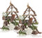 com-four® 2X Hänger-Baum für die Weihnachtsdeko - Christbaumhänger für winterliche Gestaltung - handgemachter Raumschmuck zum Dekorieren - Hängedekoration für Fenster und Tür (2 Stück - Baum)