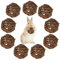 GUOYOU 9 Stück Natur Weidenball Spielzeug für Kleintiere, Hamster Spielzeug, Kleintiere Kauspielzeug für Kleintiere Hamster Kaninchen Meerschweinchen Chinchilla Rennmäuse(6cm)