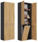 BDW Badezimmerschrank, Wäschekorb, 4 - Türen 174 x 60 x 30cm Unterschrank, Waschbeckenunterschrank, Hochschrank, Badmöbel, Bad-Hochschrank, Badregal (Anthrazit/Artisan-Eiche)