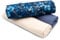 VmG-Store 1,5m Baumwollstoff Set Designstoff + 2x Uni farblich abgestimmt 100% Baumwolle Material Auswahl (Strauchblumen Cobalt Set46)