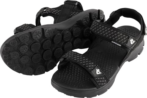 CRESSI Sam Sandals Black/Black 44 - Sandalias Unisex Increíblemente Ligeras y Elegantes para un Verano de Comodidad y Libertad, Ideales para Entornos Acuáticos, Negro/Negro, 44