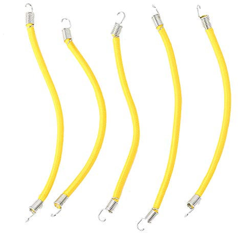 Buywek Elastic Seil für Gepäck, 5 Stück RC -Autodach Seil Im Universal Nylon Storage Network mit Haken für RC Auto (20 cm)