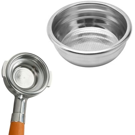 Espresso Kaffee Filterkorb Sieb, 58mm, 2 Tasse, Kaffeefilterkorb, Edelstahl Kaffeefilter, Espressomaschinen Zubehör, Druckkaffee Filterkorb Ersatzteile, Kaffee Siebträger Korb, für 58mm Siebträger