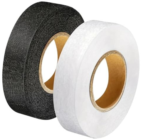 ccuzs Tape, Iron on Fabric Adhesive, Strong Hold Quick Application, Double Sided Fusible Bonding Ideal for Jeans, Dresses, Curtains and Alterations, 2cm
