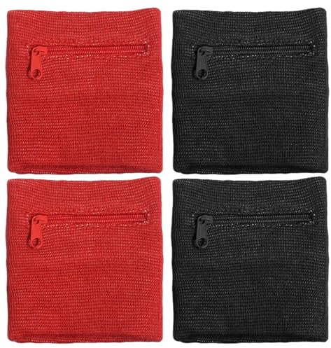 COACOM 4 Armbänder, Klassische Und Modische, Einfache, Feste Farbe, Schlüsselwechsel -Handgelenkstasche, Universell Für Männer Und Frauen Und Personalisierte Fitness- Und Sport -Armband.