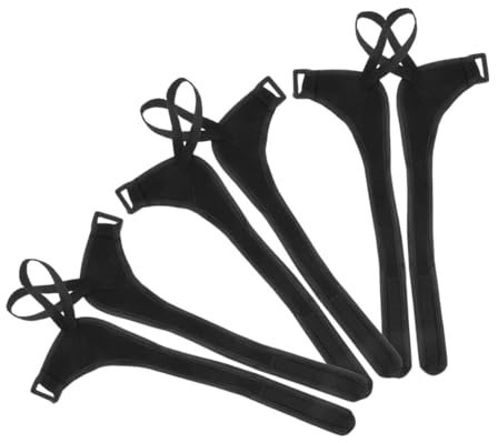 ibasenice 6 Pièces Bracelet pour Bâtons De Ski Canne Pliable Sangles De Canne pour Poignet Bâtons De Randonnée pour Femmes Sangles pour Bâtons De Ski Dragonnes De Ski Black Polyester