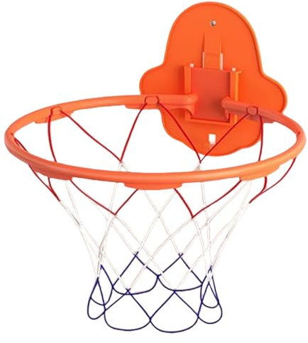 Basketballkorb Indoor/Outdoor - Komfortabel Basketballkorb-Ring | 32cm Basketballkorbnetz Und Wandbefestigungen | Stille Basketball Für Kinder, Jugendliche & Erwachsene