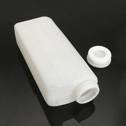 Oil Fuel Mixing Bottle 600ml Container With Scale Marks For Chainsaw 2-Stroke Engine Measuring Mixing Ratio 25:1 40:1 White Nylon Plastic Mixer For Garden Power Tools