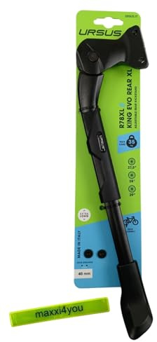 maxxi4you Fahrrad Hinterbauständer King Evo XL mit 40mm Platte - schwarz inkl Reflexband