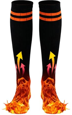 Derwrtup Beheizte Socken - Schnellwärmend Mit Anhaltender Wärme,Damen Beheizte Socken als Fußwärmer - Für Camping Jagd Skifahren Radfahren Outdoor Arbeit Frauen Erwachsene