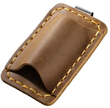 LAIOUSN Porte-stylo en cuir synthétique 4,3 x 7,1 cm avec clip de poche pour journal, planificateur, presse-papiers, pochette réglable
