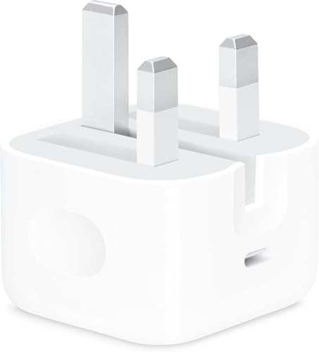 20W USB-C Fast Charger Plug UK – Type C Wall Charger for iPhone 16, 15, 14, 13, iPad & USB-C Devices, PD Fast Charging USB C Power Adapter