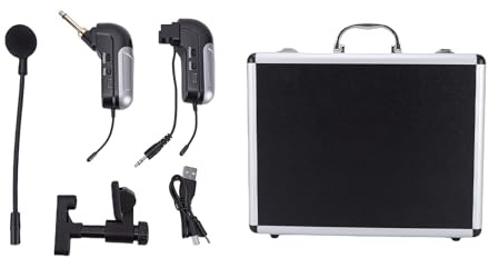 NOENNULL Microphone pour Violon, clarté Sonore à 360 °, Réception du Signal Stable à 30 M, Durée D'utilisation de 6 Heures, capacité de la Batterie 800 MAh, Système de Microphone