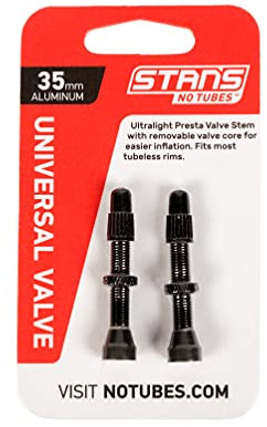 Stan'S Notubes As0149 Universal Ventil Aluminium, Schwarz Bis Zu 8Mm Ventilloch, 35Mm