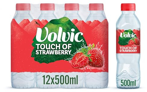 Volvic Touch of Fruit Strawberry Still Flavoured Water Multipack, 12x500ml
