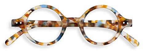 IZIPIZI #J Lesebrille Blau (Blue Tortoise) rund