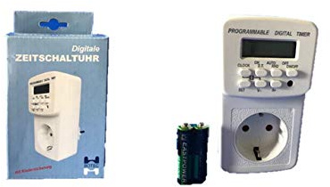 Zeitschaltuhr digital - minutengenau - Timer mit 20 Programmen, Sommer- und Winterzeit - Steckdose max. 3500W