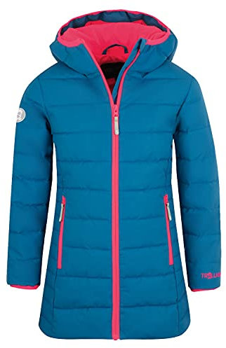 Trollkids Girls Stavanger Coat 98, Midnight Blue/Coral