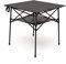 SUNNYFEEL Compact Folding Camping Table, Portable Aluminum Picnic Tables, Roll Up Top with Mesh Shelf, Sturdy Lightweight for Outdoor Dining (Brown)