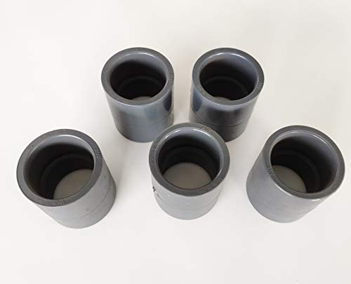 Lot de 5X Manchons PVC Pression / 40 mm intérieur F/F PN16 / Piscine et arrosage/égale 40mm