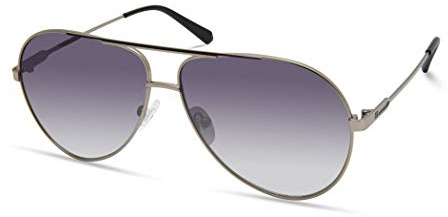 GUESS Men's GUA00003 Pilot Sunglasses, Matte Gunmetal, 61mm