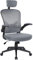 TRISENS Bürostuhl Ergonomisch Drehstuhl Schreibtischstuhl Mesh Netzstoff Office Stuhl, Farbe:Schwarz/Grau mit Kopfstütze