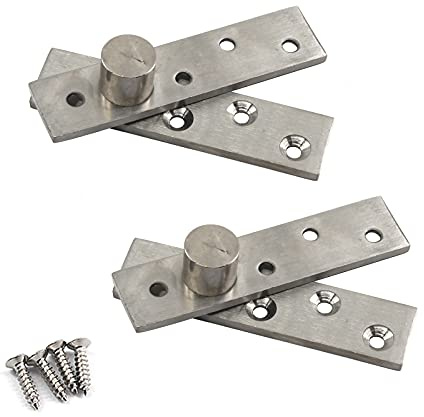 Cerniera a perno per porta, in acciaio inox, 100 mm, 2 pezzi