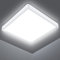 Defurhome LED Ceiling Light, 18W 1500LM,100W Equivalent,5000K Daylight White,Waterproof IP54, Flush Mount, Square,Ideal for Bathroom,Kitchen,Office,Toilet,Porch, Bedroom,Utility Room,22cm(White)