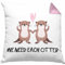 Valentinstag Kissen mit Füllung 40x40 Geschenk für Ihn Sie Lustig We Need Each Otter Geschenkidee Freund Freundin Liebe Paare (Rosa)