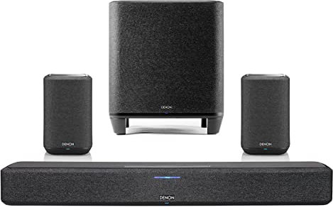 Denon Home Sound Bar 550 kabelloses Heimkino Surround System Home 150 Surround-Lautsprechern und kabellosem Home Subwoofer