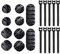 Eono Cable Management Kit, 10 Large Self Adhesive Cable Clips, 10 Silicone Cable Holders for TV PC Under Desk Home Office
