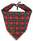 Unique style paws 1PCS Christmas Rot Grün Gitter Hundebandanas Waschbarer Baumwollquadrat-Latz, Verstellbarer Hundetuch für kleine mittelgroße Hunde und Katzen-S