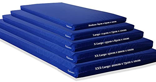 Kosiproducts Gym Crash Mat, High Density Medium Firm 9CM Thick Foam, [Royal Blue, Medium]