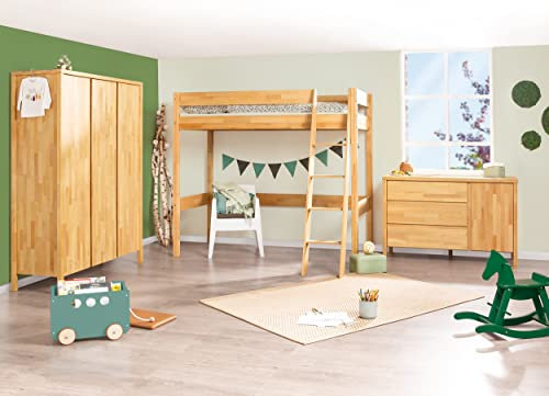 Pinolino Kinderträume Jugendzimmer-Set 'Enno' extrabreit groß mit Hochbett, 3-TLG.