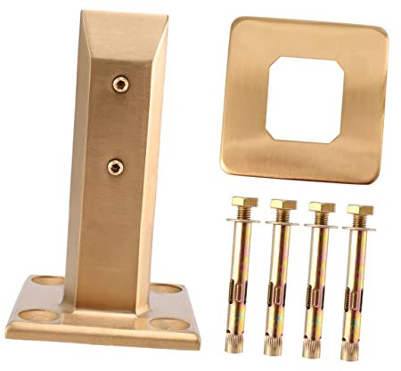 DOITOOL Pince Pour Garde-corps En Verre Garde-corps En Verre Spigot Doré Balustrade à Embout Pinces à Verre Carrées Pince à Verre Pince De Poteau De Garde-corps Robinet Han Étagère Support