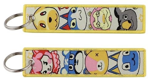 Pinstant Animal Crossing Videospiel Schlüsselanhänger Kette Schlüsselanhänger Ring, Schwarz, 13 cm