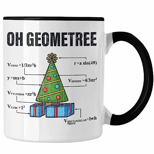 Matematica insegnante di matematica tazza matematico regalo geometree dicendo fisica fisico idea regalo regali di natale insegnante di fisica (Nero/Schwarz)