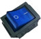 Interruttore a bilanciere bipolare - luminoso - 16 A/250 V - 20 A/125 V - con tasto blu - Bosa da 2 pezzi