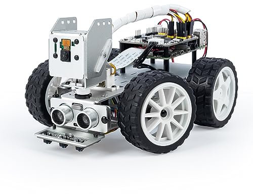 SunFounder Kit Inteligente para Raspberry Pi 5/4/3B+/3B/Zero 2W, Python/Blockly (Scratch), cursos de Video, baterías Recargables, Ideal para Ingenieros y Estudiantes (Raspberry Pi no Incluido)