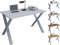 VCM Holz Schreibtisch | H. 76 x B. 110 x T. 50 cm | Computertisch schlicht | Füße aus hochwertigem Metall | Arbeitstisch | Büromöbel - Lona U