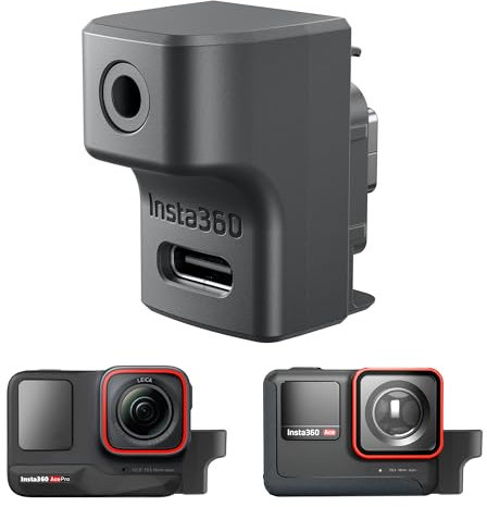 CYNOVA ACE PRO 2 Mic Adattatore per Insta360, compatibile con Insta 360 Ace pro Support Capture Audio 3,5 mm USB-C Port Action Camera Insta 360 ACE Pro 2 Accessori