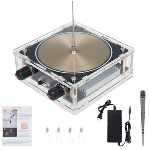 Shkalacar Bobina al Plasma ad Arco Sperimentale, Generatore di fulmini Artificiali con Altoparlante BT, Modello di Giocattolo da Tavolo scientifico per esperimenti di Trasmissione Wireless
